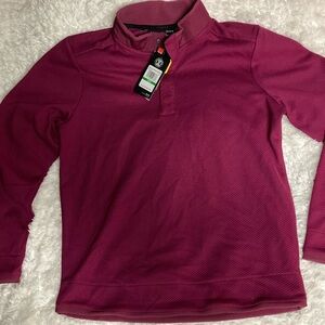 Under Armour Dark Magenta 1/4 Snap Up Cold Gear Storm Proof Heavy Mens Shirt